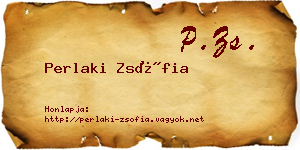 Perlaki Zsófia névjegykártya