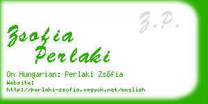 zsofia perlaki business card